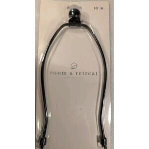 Room &Retreat 10 Inch Lamp Harp 1-1/2 Inch Lamp Finial Oil Rubbed Black